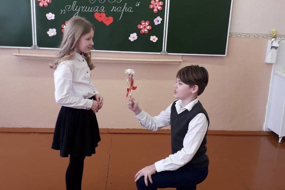 В праздничный день, День влюблённых, в IV «A» классе СШ 14 г.Лиды прошла конкурсно-игровая программа «Лучшая пара»