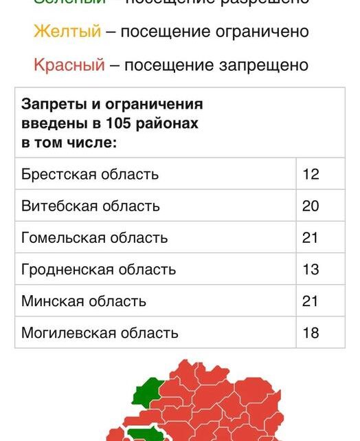 Актуальная карта запретов и ограничений на посещение лесов 11 сентября
