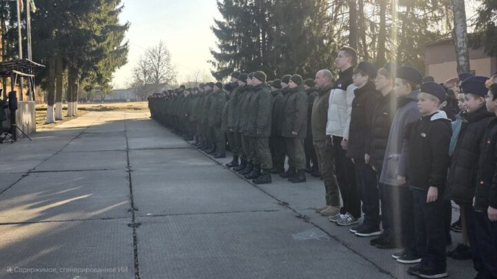 Торжественное построении, посвящённое Дню Конституции