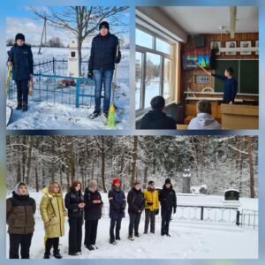 В рамках работы руководителя военно — патриотического воспитания СШ 14 г.Лиды организована акция «Обелиск».