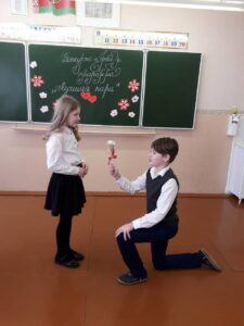 В праздничный день, День влюблённых, в IV «A» классе СШ 14 г.Лиды прошла конкурсно-игровая программа «Лучшая пара»
