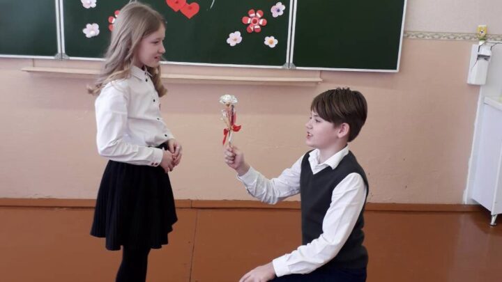 В праздничный день, День влюблённых, в IV «A» классе СШ 14 г.Лиды прошла конкурсно-игровая программа «Лучшая пара»