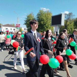 Сегодня наши учащиеся принимают участие в торжественных мероприятиях, которые посвящены празднованию Дня Победы.