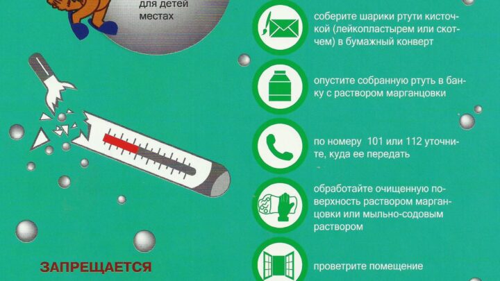 Что делать, если разбился градусник?