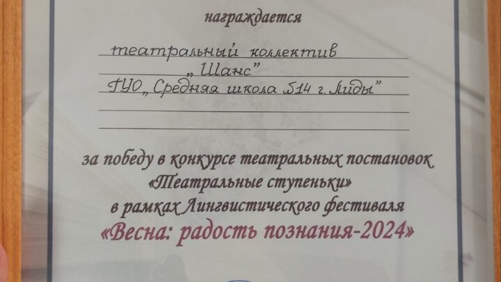 Франкофонный театр «Шанс» принял участие в областном конкурсе театральных постановок
